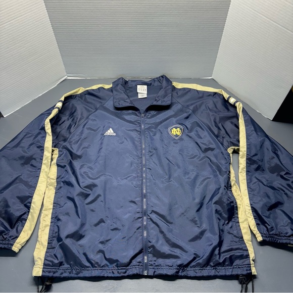 Vintage Adidas Notre Dame Fighting Irish WindBreaker Jacket Men's Sz L - Picture 11 of 14